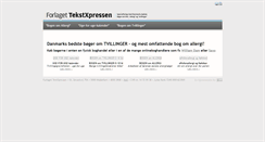 Desktop Screenshot of forlaget-tekstxpressen.dk
